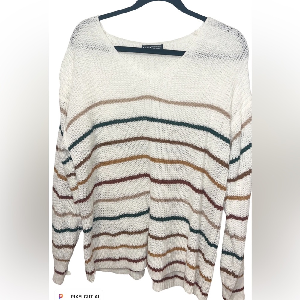 Multi colored stripped sweater